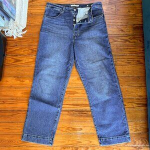Levi's Premium - Rib Cage Straight Ankle Jeans - Blue Wash - Size 33